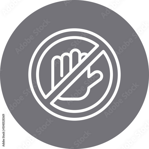 No hands single icon vector illustration
