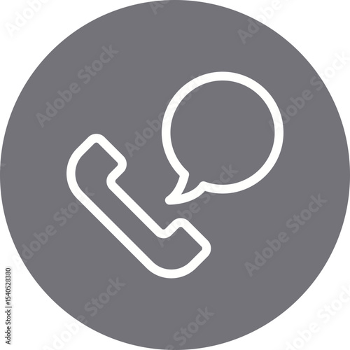Phone chat single icon vector illustration