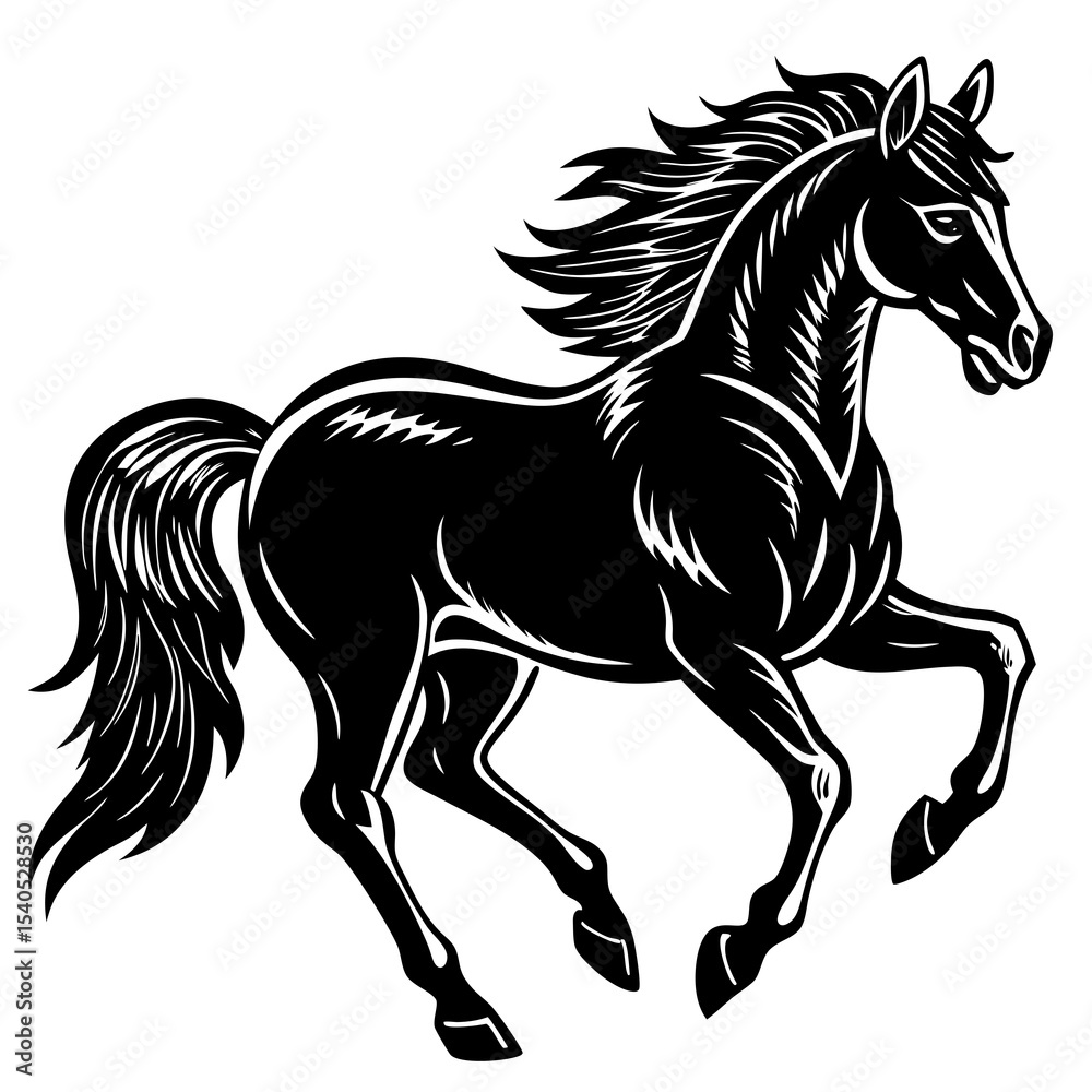 Obraz premium horse silhouette vector