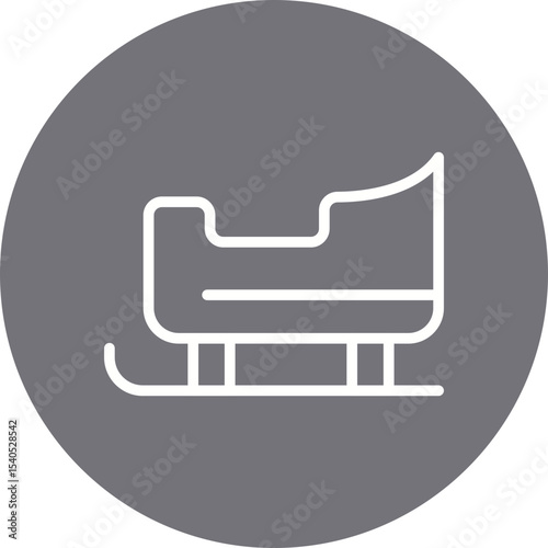 Sledge single icon vector illustration
