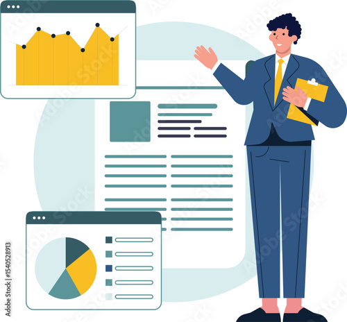 Business man doing Buusiness Activities