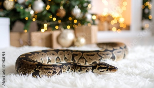 Ball Python Christmas Decor.