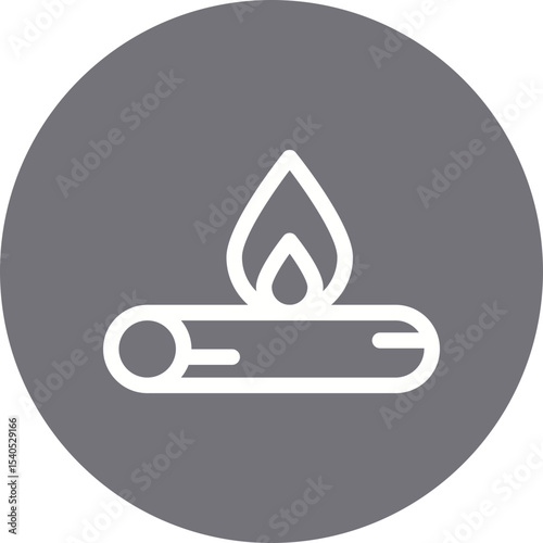 Bonfire single icon vector illustration
