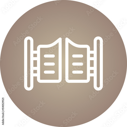 Gate single icon vector illustration
