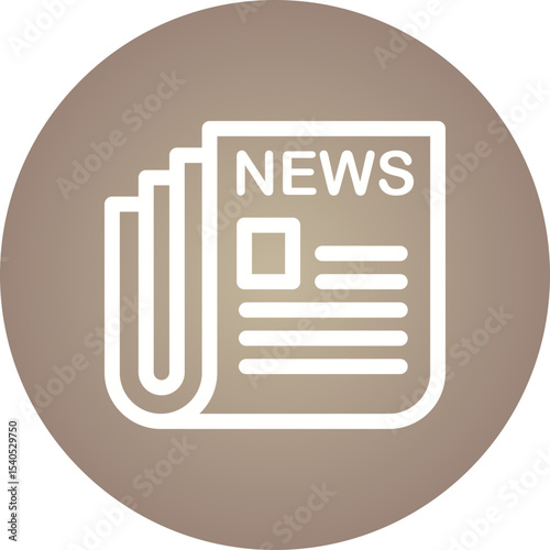 Newspaper single icon vector illustration