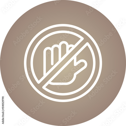 No hands single icon vector illustration