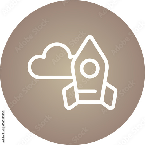 Rocket single icon vector illustration