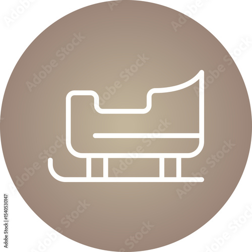 Sledge single icon vector illustration