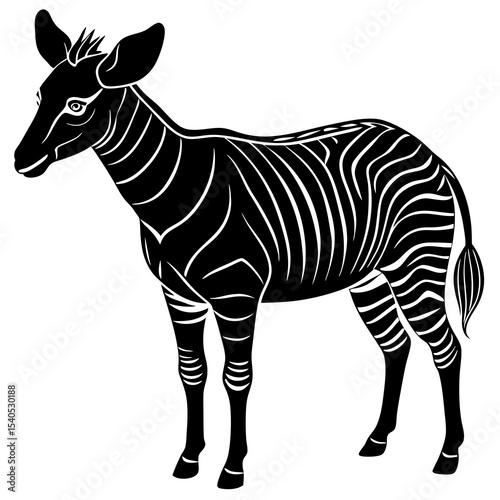 zebra isolated on white