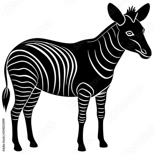 zebra isolated on white