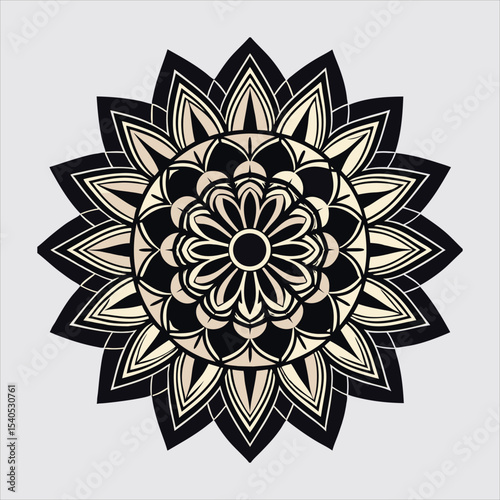 Decorative mandala wedding card design template