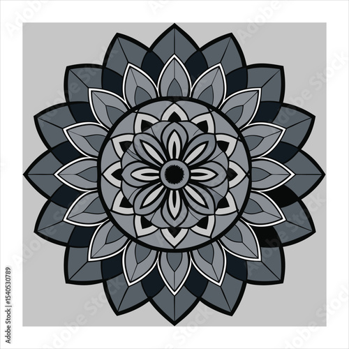 Decorative mandala wedding card design template