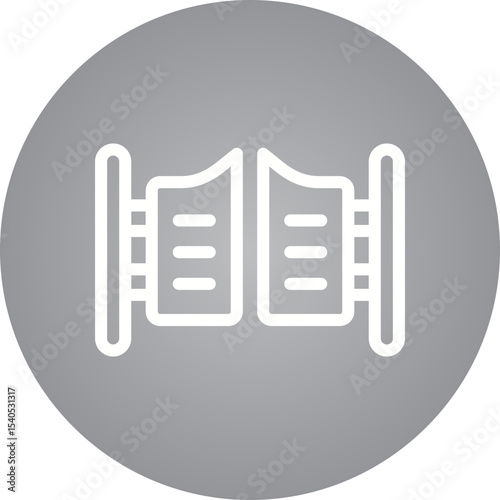 Gate single icon vector illustration