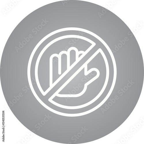 No hands single icon vector illustration