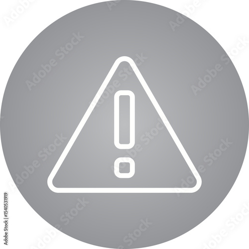 Warning single icon vector illustration