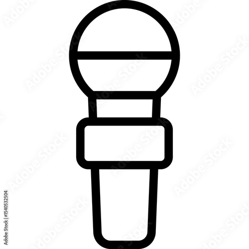 Mic single icon vector illustration