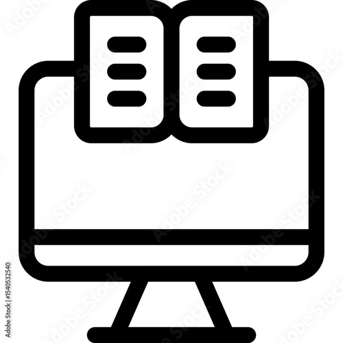 Monitor single icon vector illustration