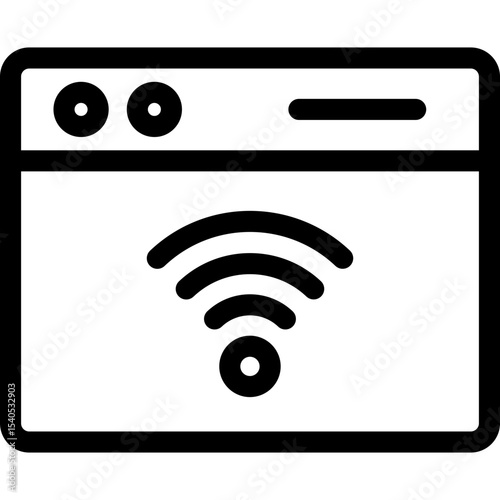 Smart website single icon vector illustration