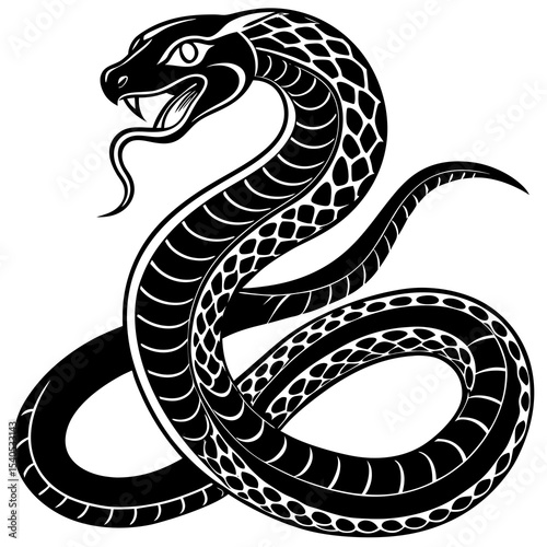 black and white snake