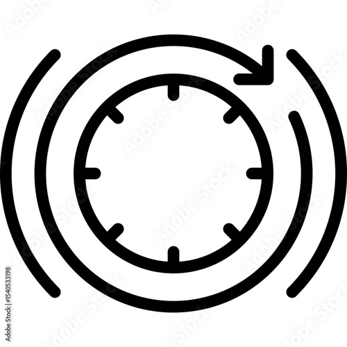 Clock single icon vector illustration