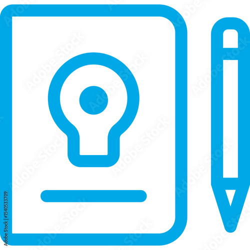 Notebook single icon vector illustration