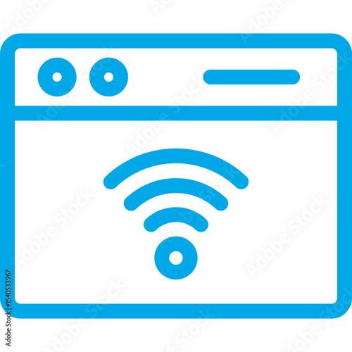 Smart website single icon vector illustration