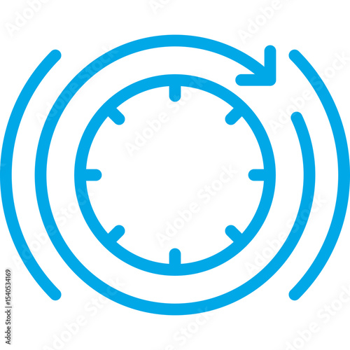 Clock single icon vector illustration