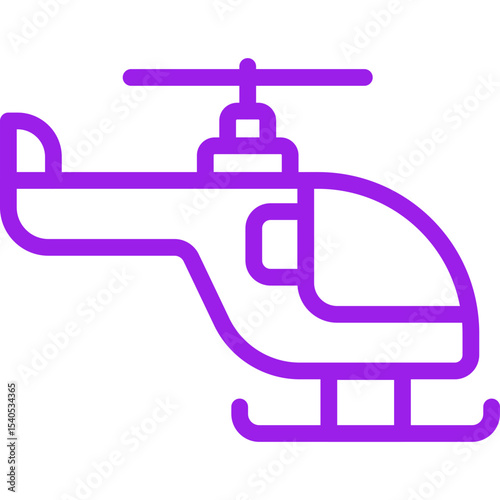 Helicopter single icon vector illustration