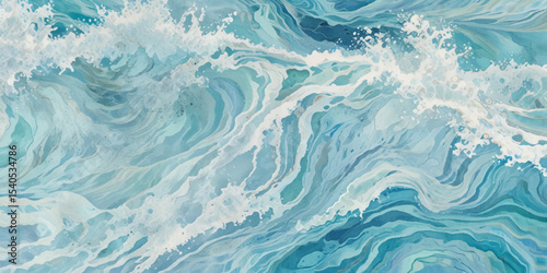 Abstract sea water wave ocean background.