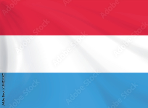 National flag of Luxembourg. Vector graphics. Editable file
