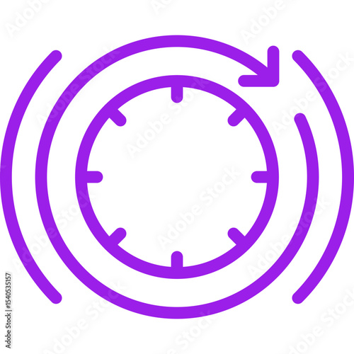 Clock single icon vector illustration