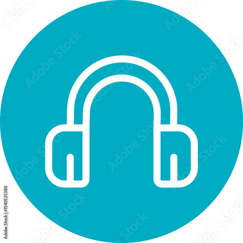 Headset single icon vector illustration