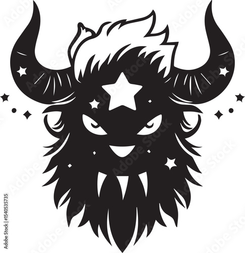 Halloween Monster mascot silhouette vector