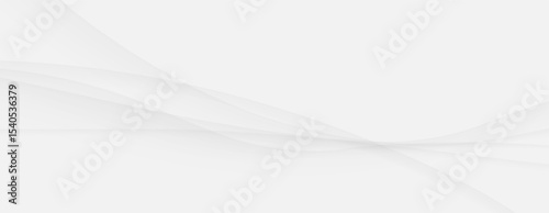 Abstract white grey wavy lines subtle clean minimalist background modern curve gradient