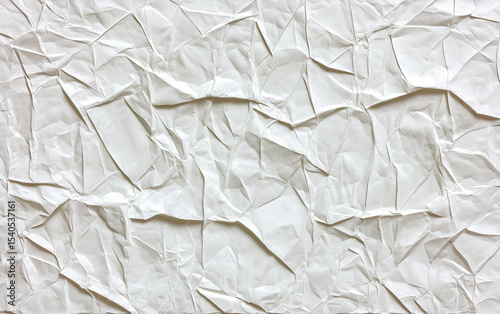 Crumpled white paper texture background wrinkled creased blank
