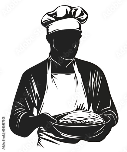 A male chef presenting a beautifully crafted dish, showcasing culinary artistry.