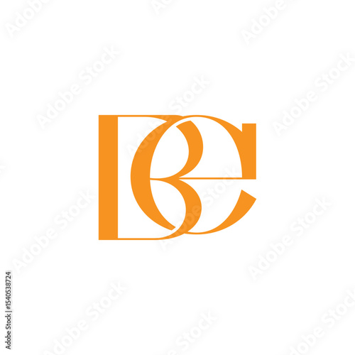 letter eb yellow simple linked logo vector