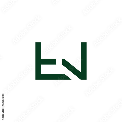 letters tw simple geometric lines logo vector