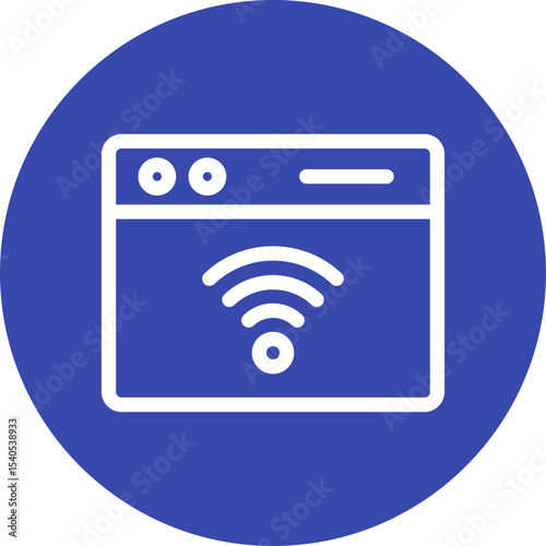 Smart website single icon vector illustration