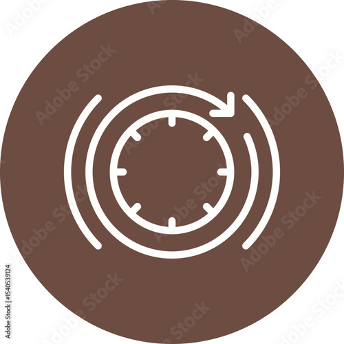 Clock single icon vector illustration