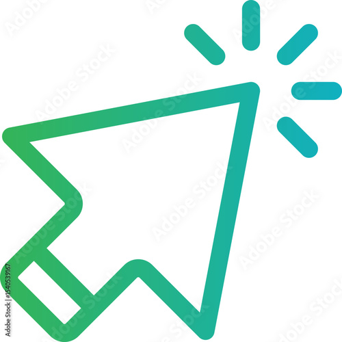 Cursor click single icon vector illustration