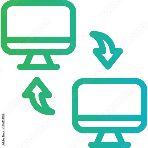 Data transfer single icon vector illustration