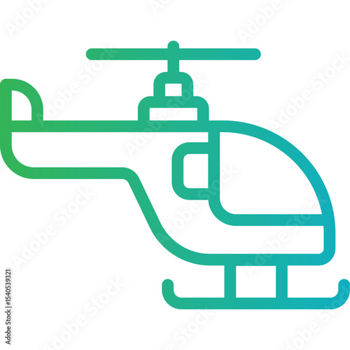 Helicopter single icon vector illustration