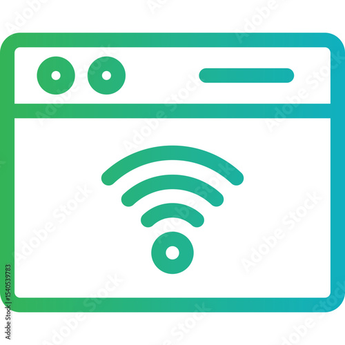 Smart website single icon vector illustration