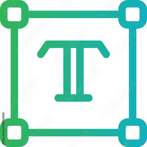 Text single icon vector illustration