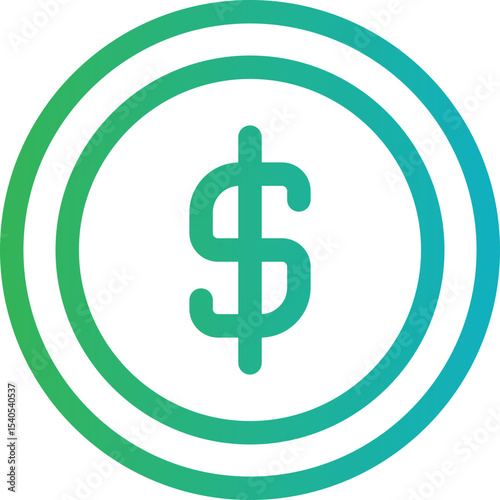 Coin single icon vector illustration
