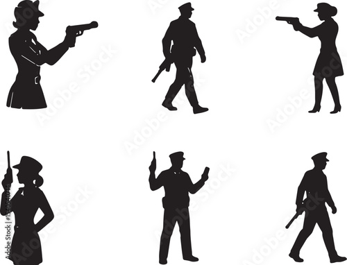 Collection of Military Personnel in Saluting Poses