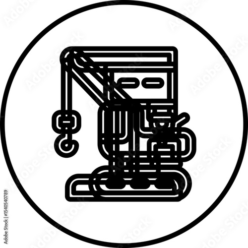 Machine single icon vector illustration