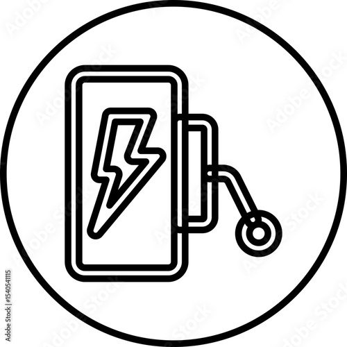 Power single icon vector illustration