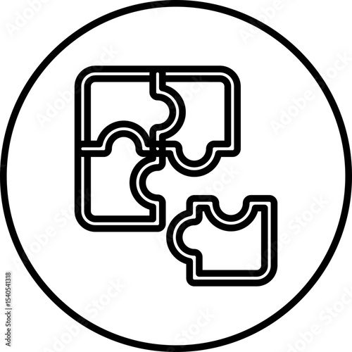 Puzzle single icon vector illustration